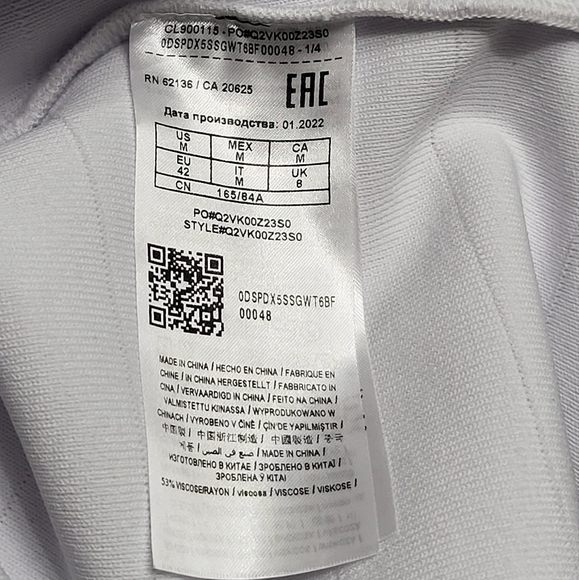 Guess White Kamilia Bandage Women's Dress. Size M - Picture 9 of 9